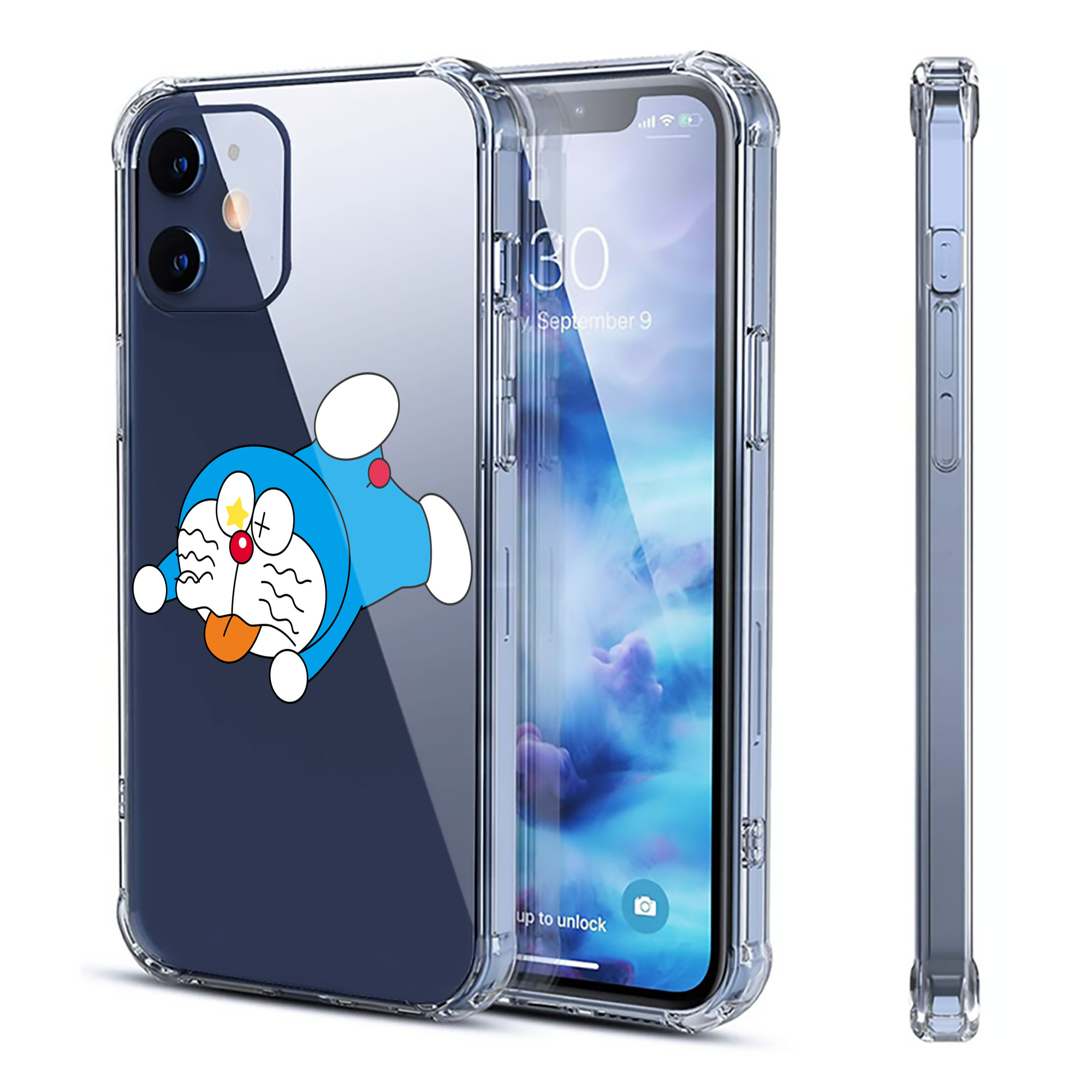 （画像用） ドラえもん Doraemon 【iPhone 12シリーズ対応】透明スマホケース（クリアソフトケース）